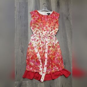 Jessica Howard Party Dress Size 10 - White, Red, Pink, and Orange